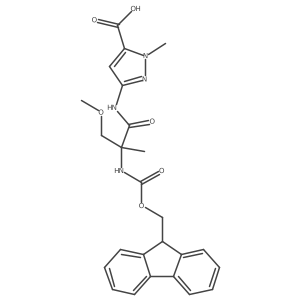 3-[2-({[(9H-fluoren-9-yl)methoxy]carbonyl}amino)-2-(methoxymethyl)propanamido]-1-methyl-1H-pyrazole-5-carboxylic acid结构式