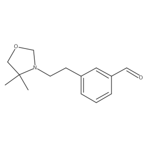 3-[2-(4,4-Dimethyl-1,3-oxazolidin-3-yl)ethyl]benzaldehyde结构式