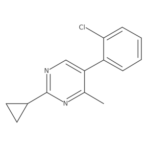 5-(2-chlorophenyl)-2-cyclopropyl-4-methylPyrimidine结构式