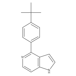 4-[4-(1,1-Dimethylethyl)phenyl]-1H-pyrrolo[3,2-c]pyridine结构式