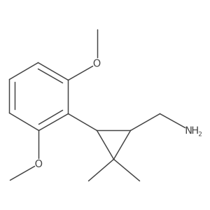 rac-[(1R,3R)-3-(2,6-dimethoxyphenyl)-2,2-dimethylcyclopropyl]methanamine Structure