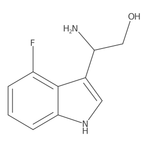 (2S)-2-amino-2-(4-fluoro-1H-indol-3-yl)ethan-1-ol结构式
