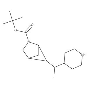 tert-butyl (1S,4R)-5-[1-(piperidin-4-yl)ethyl]-2-azabicyclo[2.1.1]hexane-2-carboxylate Structure