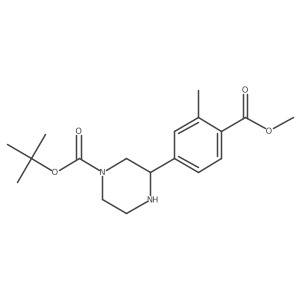Tert-butyl 3-[4-(methoxycarbonyl)-3-methylphenyl]piperazine-1-carboxylate结构式