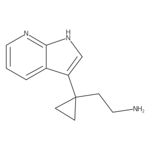 2-(1-{1H-pyrrolo[2,3-b]pyridin-3-yl}cyclopropyl)ethan-1-amine结构式