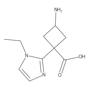 3-amino-1-(1-ethyl-1H-imidazol-2-yl)cyclobutane-1-carboxylic acid结构式