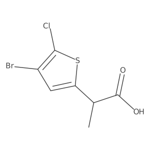 2-(4-Bromo-5-chlorothiophen-2-yl)propanoic acid Structure