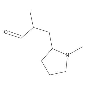 2-Methyl-3-(1-methylpyrrolidin-2-yl)propanal结构式