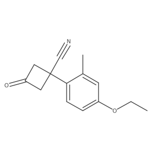 1-(4-Ethoxy-2-methylphenyl)-3-oxocyclobutane-1-carbonitrile结构式