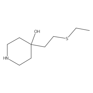 4-[2-(Ethylsulfanyl)ethyl]piperidin-4-ol Structure