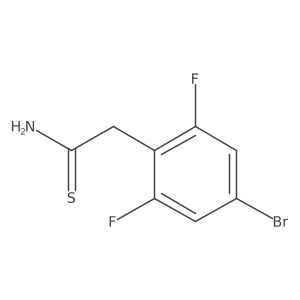 2-(4-Bromo-2,6-difluorophenyl)ethanethioamide结构式