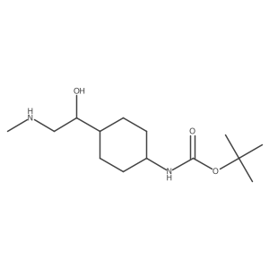 tert-butyl N-{4-[1-hydroxy-2-(methylamino)ethyl]cyclohexyl}carbamate结构式