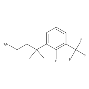 3-[2-Fluoro-3-(trifluoromethyl)phenyl]-3-methylbutan-1-amine结构式