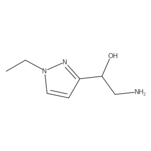 2-Amino-1-(1-ethylpyrazol-3-yl)ethanol结构式