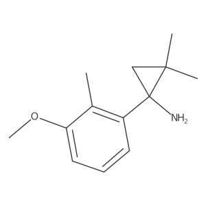 1-(3-Methoxy-2-methylphenyl)-2,2-dimethylcyclopropan-1-amine结构式