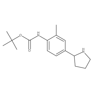tert-butyl N-[2-methyl-4-(pyrrolidin-2-yl)phenyl]carbamate结构式
