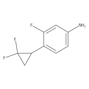 3-Fluoro-4-(2,2-difluorocyclopropyl)benzenamine结构式