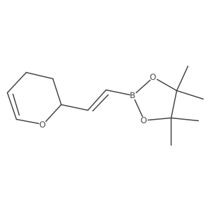 2-[(E)-2-(3,4-dihydro-2H-pyran-2-yl)ethenyl]-4,4,5,5-tetramethyl-1,3,2-dioxaborolane结构式