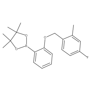 2-[2-[(4-Fluoro-2-methyl-phenyl)methoxy]phenyl]-4,4,5,5-tetramethyl-1,3,2-dioxaborolane Structure