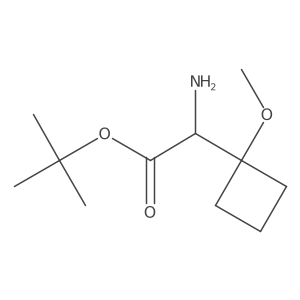 Tert-butyl 2-amino-2-(1-methoxycyclobutyl)acetate结构式