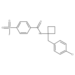 4-[[1-[(4-Chlorophenyl)methyl]cyclobutyl]carbamoyl]benzenesulfonyl fluoride结构式