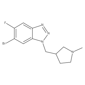 6-bromo-5-fluoro-1-[(1-methylpyrrolidin-3-yl)methyl]-1H-1,2,3-benzotriazole Structure