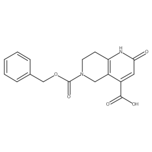 6-[(Benzyloxy)carbonyl]-2-hydroxy-5,6,7,8-tetrahydro-1,6-naphthyridine-4-carboxylic acid Structure