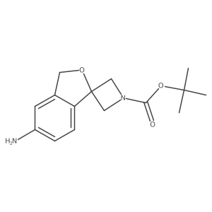 tert-Butyl 5'-amino-3'H-spiro[azetidine-3,1'-isobenzofuran]-1-carboxylate结构式