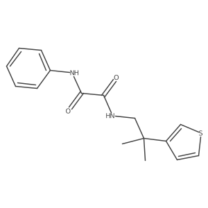 N1-(2-methyl-2-(thiophen-3-yl)propyl)-N2-phenyloxalamide结构式