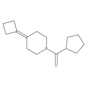 4-Cyclobutylidene-1-cyclopentanecarbonylpiperidine结构式