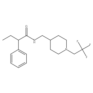 2-phenyl-N-{[1-(2,2,2-trifluoroethyl)piperidin-4-yl]methyl}butanamide结构式
