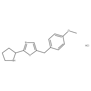 Oxazole, 5-[(4-methoxyphenyl)methyl]-2-(2-pyrrolidinyl)-, monohydrochloride结构式