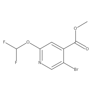 Methyl 5-bromo-2-(difluoromethoxy)isonicotinate结构式