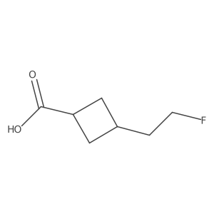 3-(2-Fluoroethyl)cyclobutane-1-carboxylic acid结构式