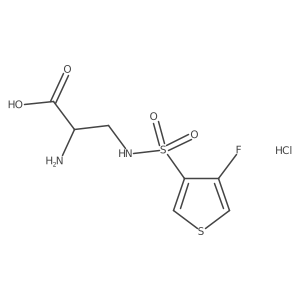 2-Amino-3-(4-fluorothiophene-3-sulfonamido)propanoic acid hydrochloride结构式