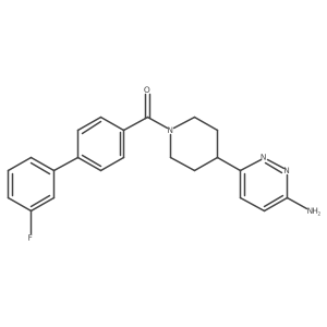 [4-(6-Amino-3-pyridazinyl)-1-piperidinyl](3'-fluoro[1,1'-biphenyl]-4-yl)methanone Structure