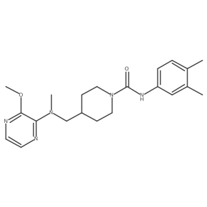 N-(3,4-dimethylphenyl)-4-{[(3-methoxypyrazin-2-yl)(methyl)amino]methyl}piperidine-1-carboxamide Structure