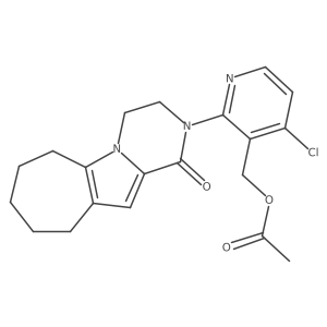 (4-Chloro-2-(1-oxo-1,3,4,6,7,8,9,10-octahydro-2H-cyclohepta[4,5]pyrrolo[1,2-a]pyrazin-2-yl)pyridin-3-yl)methyl acetate结构式