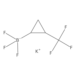 trans-Potassium trifluoro(2-(trifluoromethyl)cyclopropyl)borate Structure