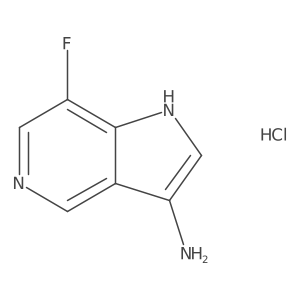 7-fluoro-1H-pyrrolo[3,2-c]pyridin-3-amine hydrochloride结构式