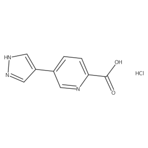 5-(1H-Pyrazol-4-yl)pyridine-2-carboxylic acid;hydrochloride结构式