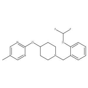 2-[(1-{[2-(Difluoromethoxy)phenyl]methyl}piperidin-4-yl)oxy]-5-methylpyrimidine Structure