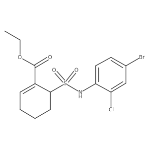 Ethyl 6-[[(4-bromo-2-chlorophenyl)amino]sulfonyl]-1-cyclohexene-1-carboxylate Structure