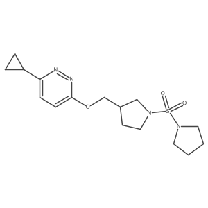 3-Cyclopropyl-6-{[1-(pyrrolidine-1-sulfonyl)pyrrolidin-3-yl]methoxy}pyridazine结构式