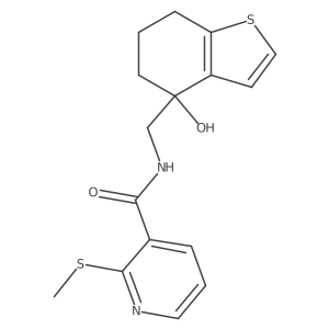 N-[(4-hydroxy-4,5,6,7-tetrahydro-1-benzothiophen-4-yl)methyl]-2-(methylsulfanyl)pyridine-3-carboxamide Structure