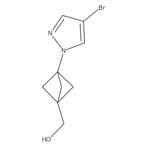 (3-(4-Bromo-1H-pyrazol-1-YL)bicyclo[1.1.1]pentan-1-YL)methanol结构式