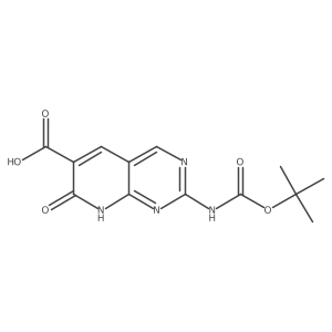2-{[(tert-butoxy)carbonyl]amino}-7-oxo-7H,8H-pyrido[2,3-d]pyrimidine-6-carboxylic acid Structure