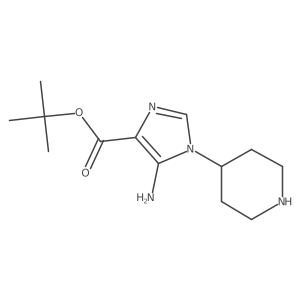 tert-butyl 5-amino-1-(piperidin-4-yl)-1H-imidazole-4-carboxylate结构式