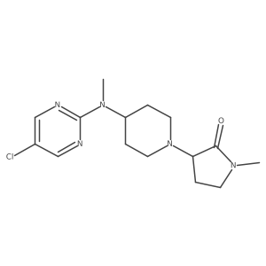 3-{4-[(5-Chloropyrimidin-2-yl)(methyl)amino]piperidin-1-yl}-1-methylpyrrolidin-2-one结构式