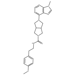 N-[2-(4-methoxyphenyl)ethyl]-5-(9-methyl-9H-purin-6-yl)-octahydropyrrolo[3,4-c]pyrrole-2-carboxamide Structure